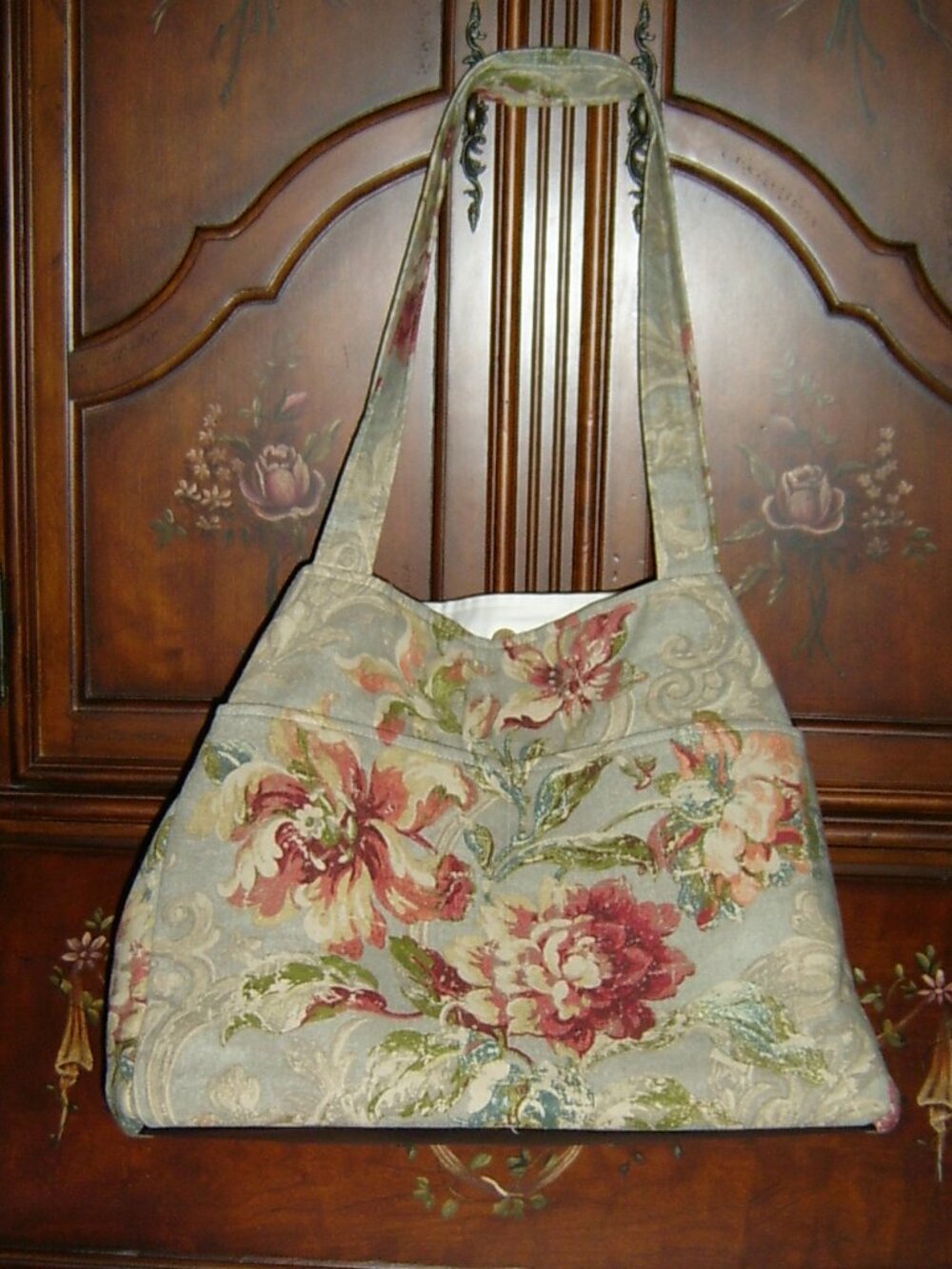Fabric Shoulder Tote Bag, Floral Pattern, NWOT